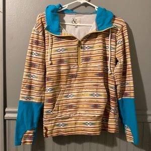 AZTEC/ SOUTHWEST HOODY SIZE L.